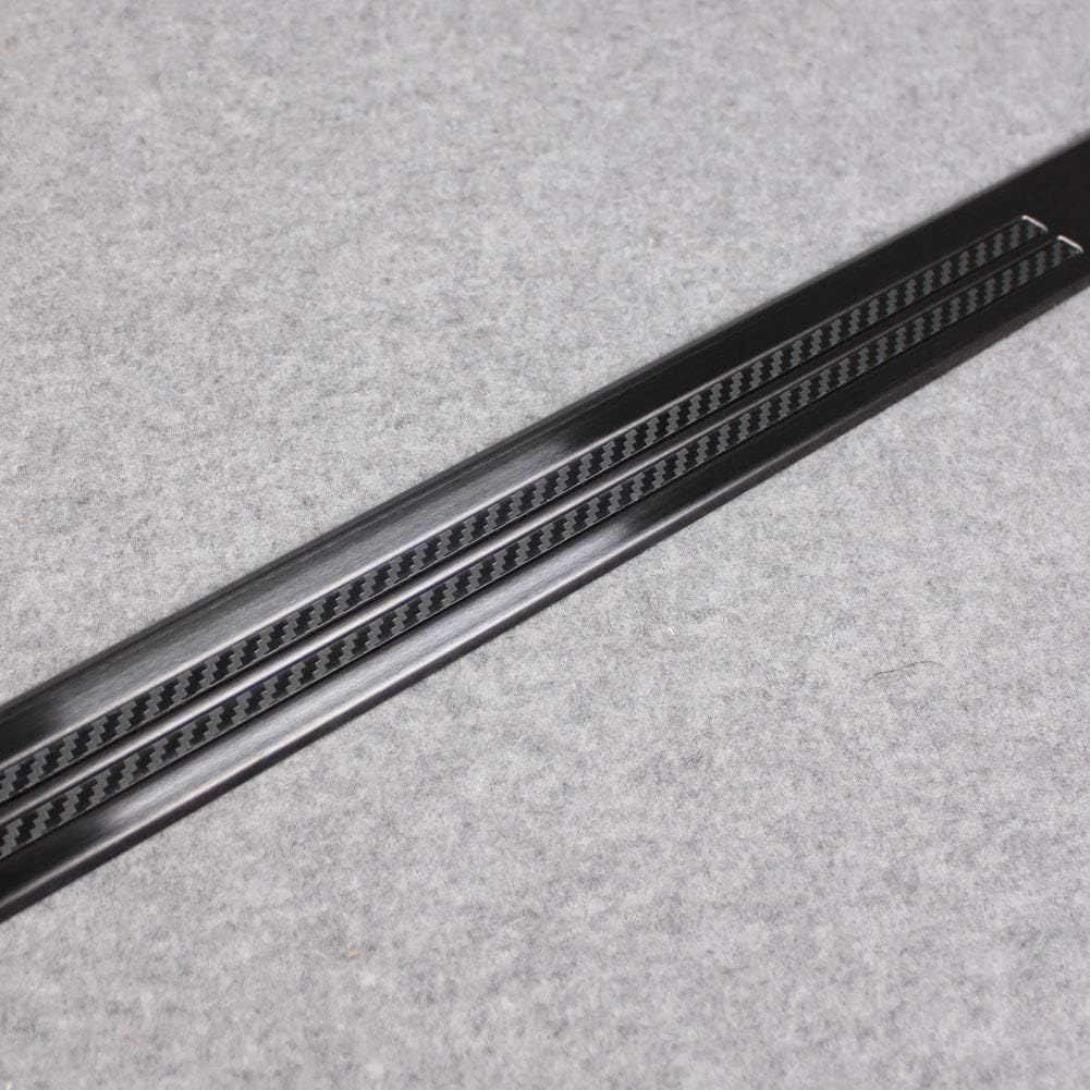 Beautost Fit for Subaru Forester 2019 2020 2021 2022 2023 2024 Door Sill Scuff Plate Guard Cover Trims Stainless (Black, Outside)