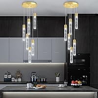Vista 14 de 3 luces colgantes modernas LED para isla de cocina, luz colgante de burbuja, iluminación colgante para cocina, isla comedor, luces colgantes