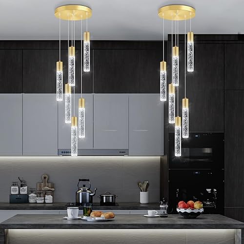 Miniatura 14 de 3 luces colgantes modernas LED para isla de cocina, luz colgante de burbuja, iluminación colgante para cocina, isla comedor, luces colgantes