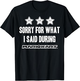 Nintendo Mario Kart Starry Sorry Graphic T-Shirt T-Shirt