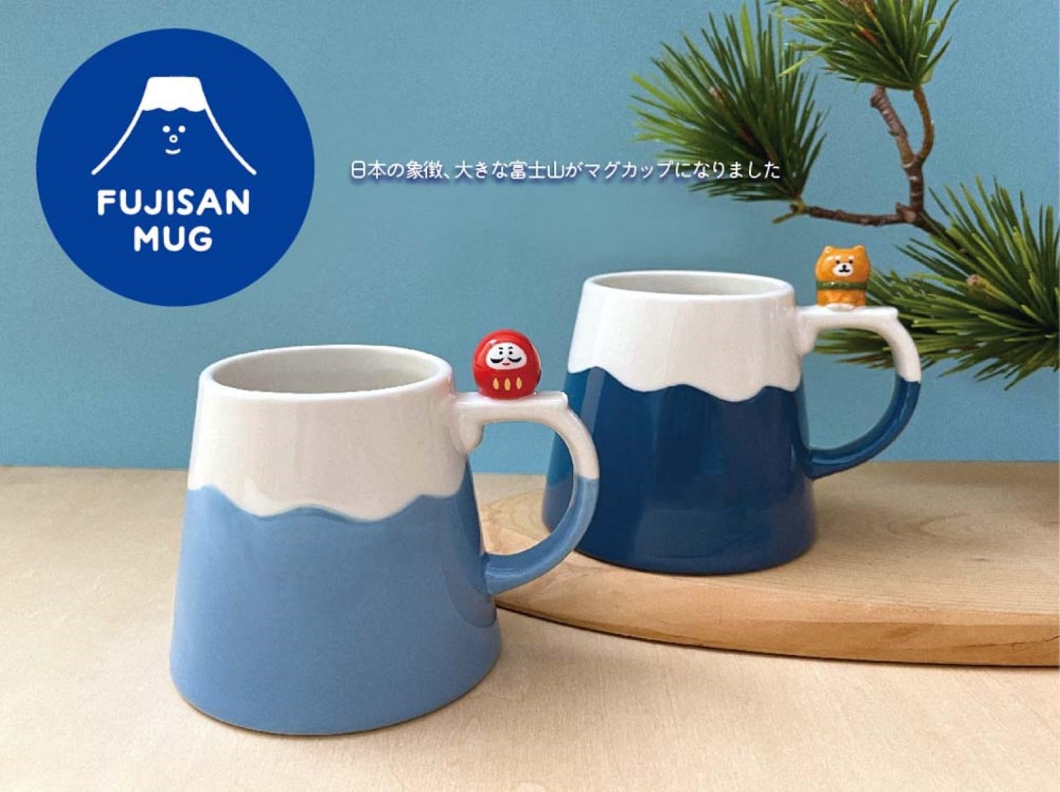 Decore Corporation Mt. Fuji Mug, Daruma Size: Approx. W10, D13