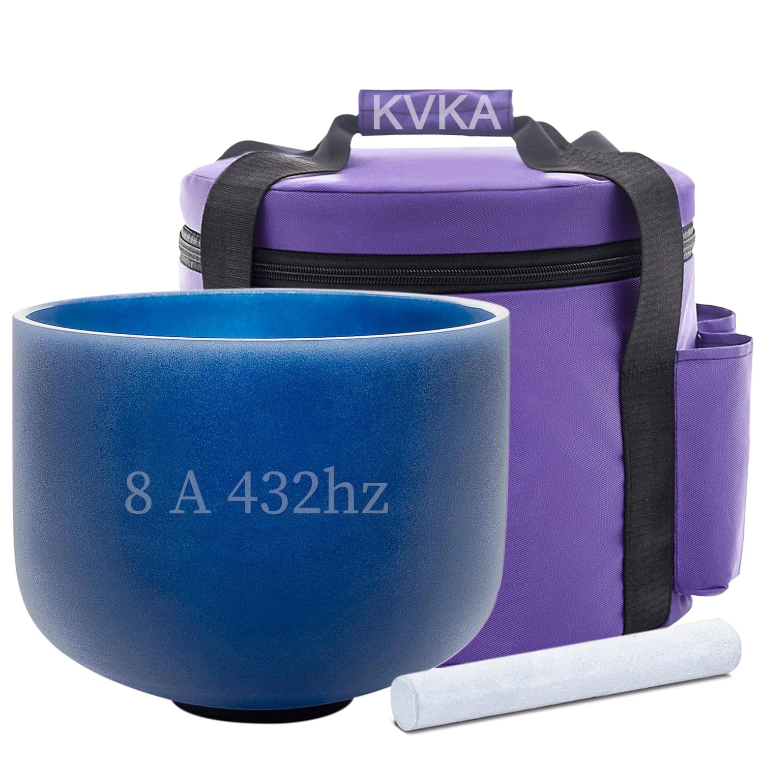 KVKA Campane tibetane, 20 cm, 432 Hz, a nota da 8 pollici, per yoga, meditazione, suono, salute, rilassamento, antistress con borsa per il trasporto
