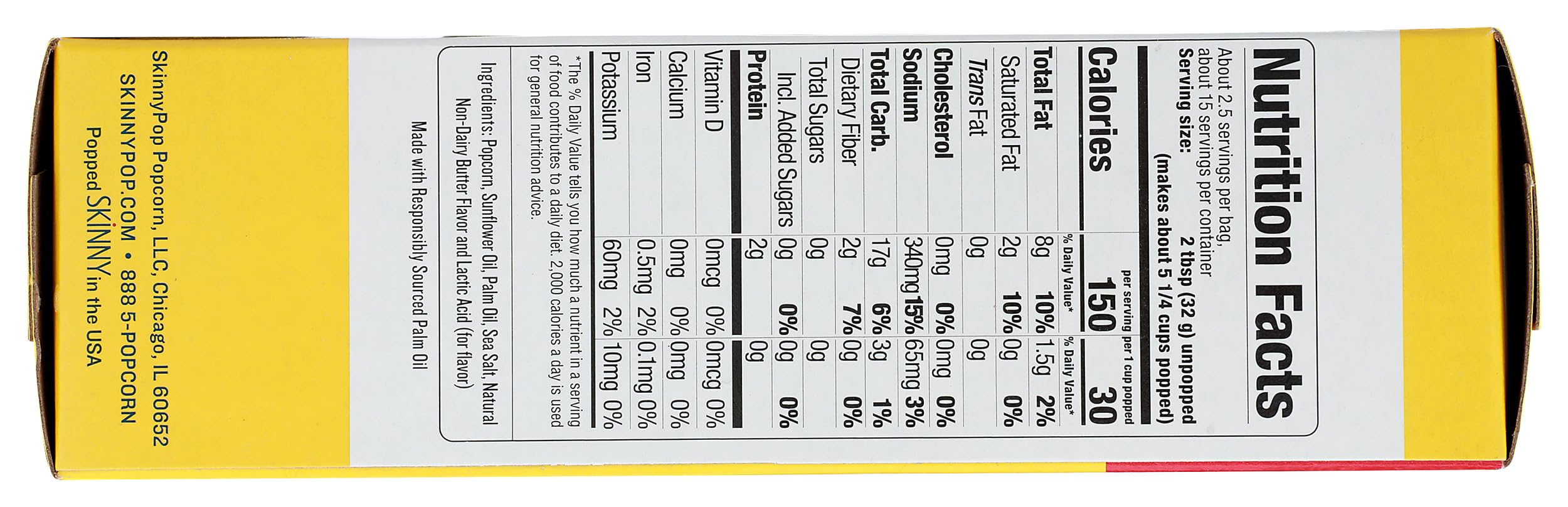 SKINNY POP Butter Microwave Popcorn 16 8 OZ — view 5