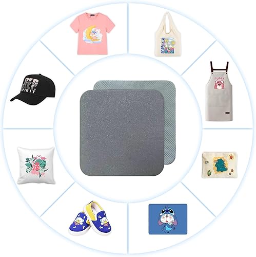 Miniatura 2 de Alfombrilla de prensa térmica para una fácil prensa en ambos lados (12 x 12 pulgadas), almohadilla de prensa térmica para Cricut EasypressEasypress