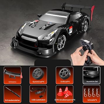 Goolsky Remote Controlled Car RC Drift Car 1/16 Drift Car 2.4GHz 4WD 40km/h RC Car High Speed Gift RTR