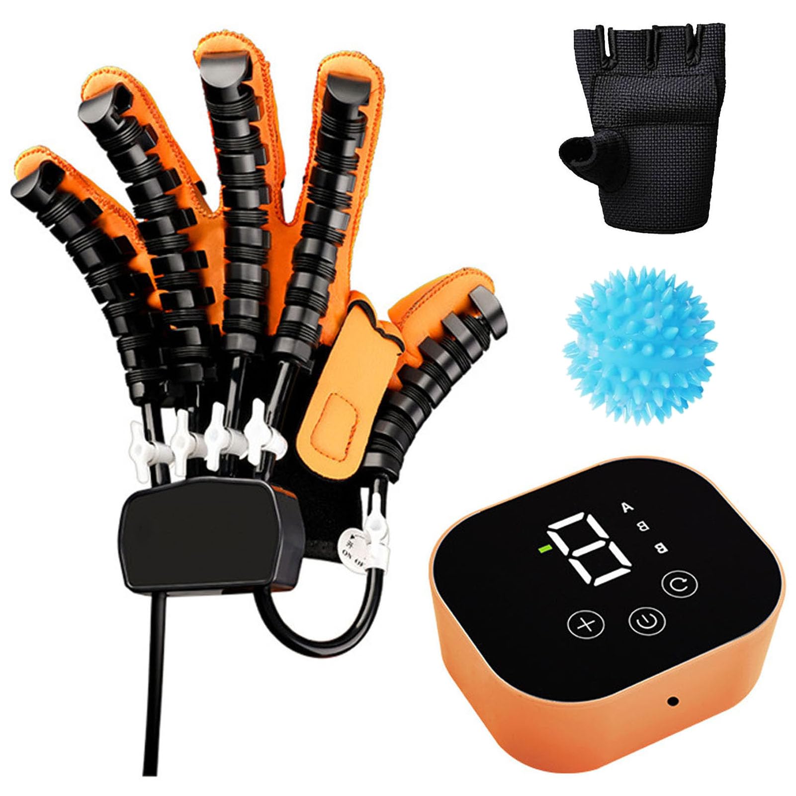 Mxhacd Right Hand Rehabilitation Robot Glove,Hemiplegia Finger,Rehabilitation Trainer Robot Gloves,Finger Glove,Hand Function Rehabilitation Gloves(Size:m,Color:right Hand)