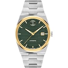 Movado Bold Quest Mens Luxury Automatic Watch - Swiss Self-Winding Movement, Stainless Steel Bracelet, Water Resistance 50 Meters 5ATM - Classic Timepiece - Gift for Him - 39mm