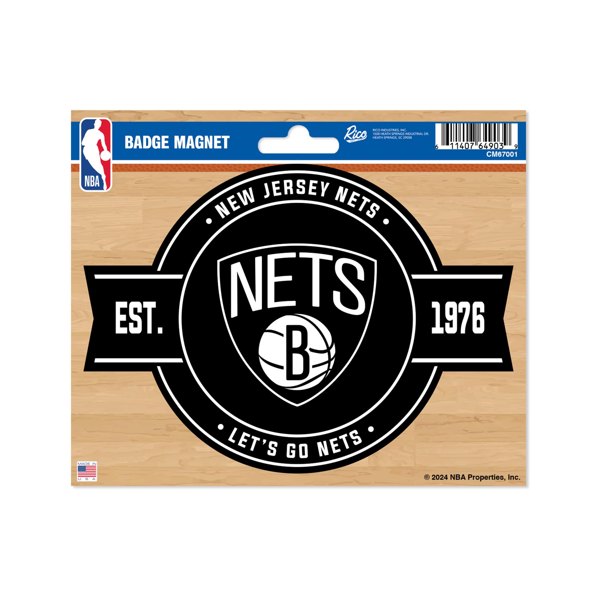 Rico IndustriesNBA Basketball Standard Badge Magnet - for Car, Fridge