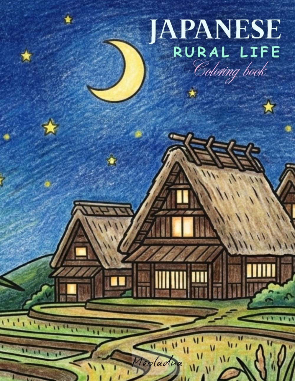 Japanese Rural Life - Landscape Coloring Book