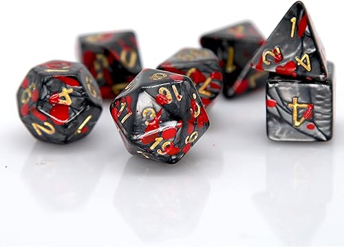 Miniatura 4 de HS - Juego de 2 dados poliédricos para juegos de rol, juego de dados poliédricos para juegos de rol, juego de dados poliédricos para Dungeon and