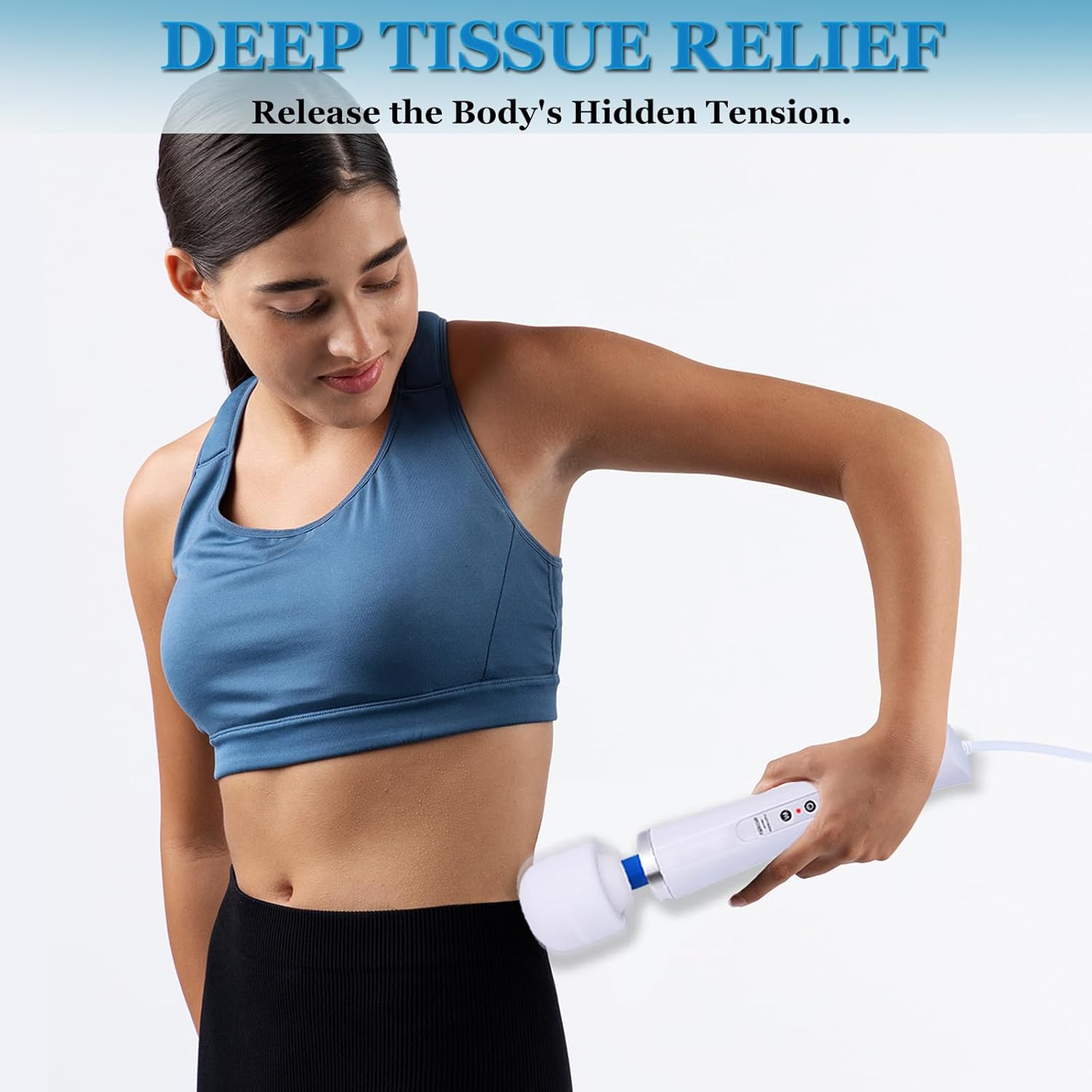 Powerful Wired Vibration Massager for Muscle Aches, Back Relief and Full Body Comfort (White)