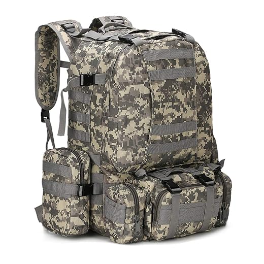WintMing Military Tactical Backpack 45+10L Army 3 Day Assault Pack Molle Camping Hiking Rucksack Traveling Daypack