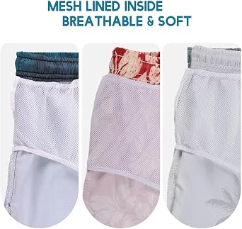 Men's Swim Trunks Quick Dry 3D Printed Beach Board Shorts with Pockets Cool Mesh Lining Bathing Suits