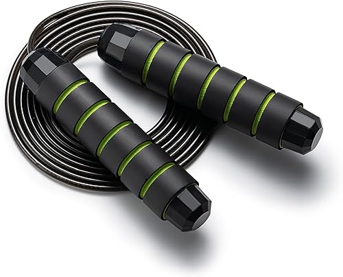 BOOMIBOO Cuerda de saltar, cuerdas de saltar ajustables, cuerda de saltar sin enredos, velocidad rápida con rodamientos de bolas para mujeres,