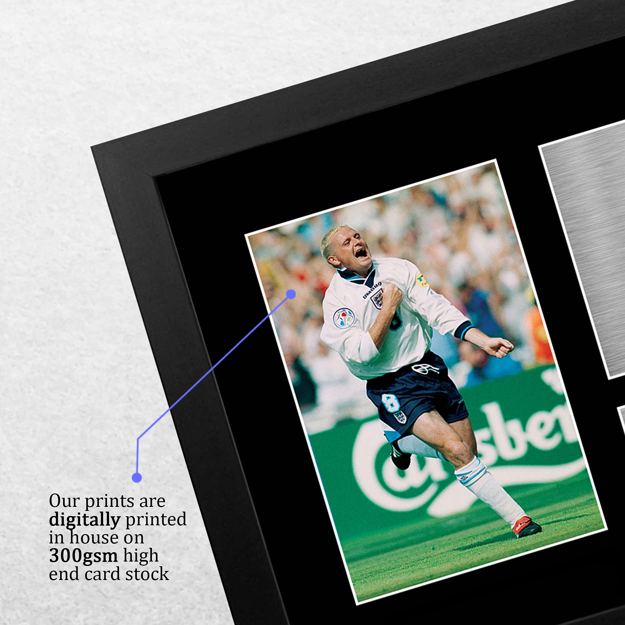 HWC Trading A4 FR Paul Gascoigne England Gazza Gifts Printed Signed Autograph Picture for Fans and Supporters - A4 Framed - Image 4