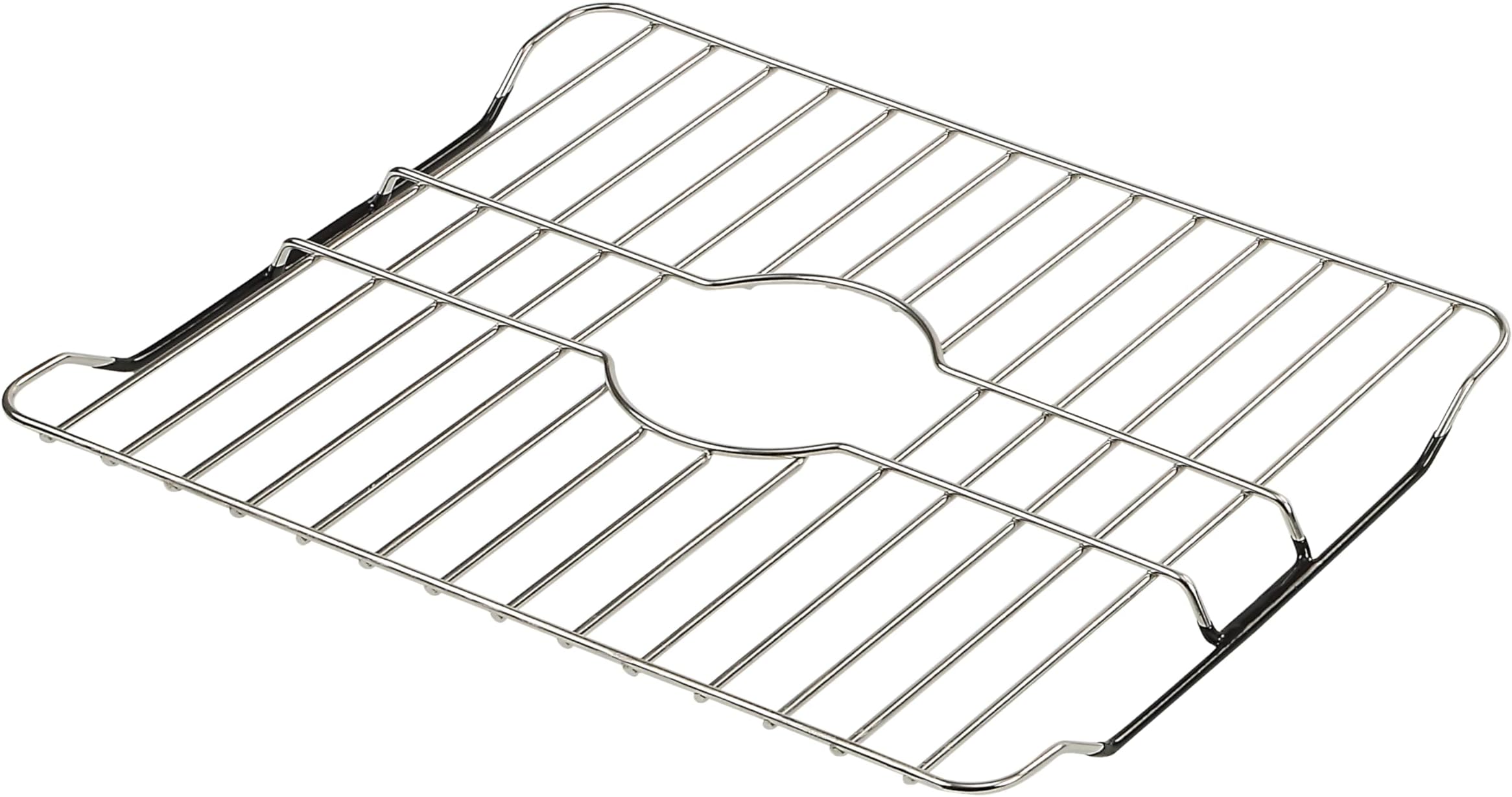 SunnyPoint 304 Stainless Steel Sink Protector Rack – Rust-Resistant Grid for Kitchen Sink Bottom, Scratch Prevention, Drainage Support, Fits Sinks 16.15" x 12.4", Center Drain Hole Required