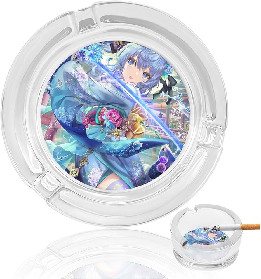 Amazon.co.jp: 灰皿 VTuber 星街すいせい ガラス はいざら ガラス灰皿