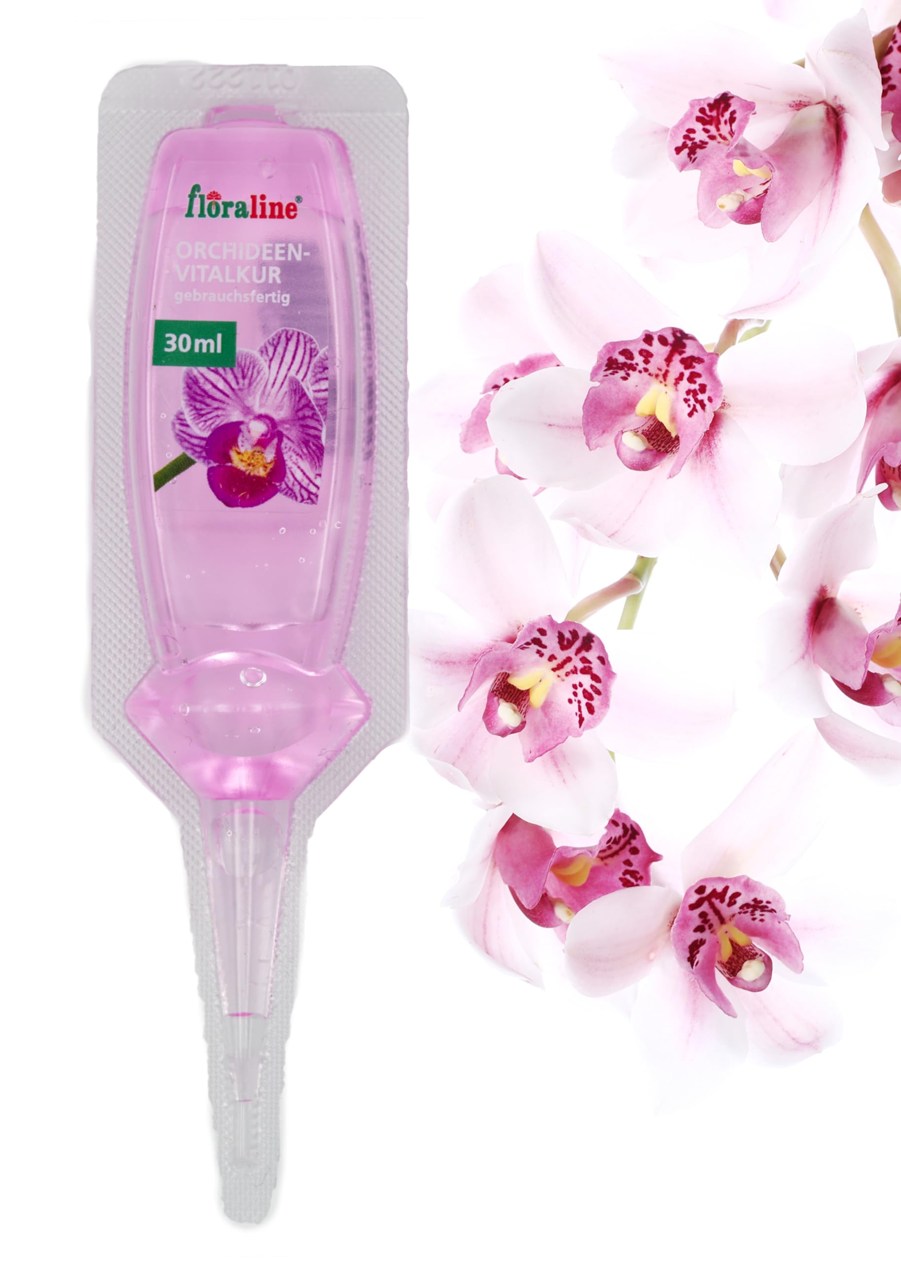 Floraline® | Lot de 10 - Cure vitale | Engrais pour orchidées pour jusqu'à 20 mois de fleurs magnifiques avec croissance et fleurs saines | Utilisation et entretien doux