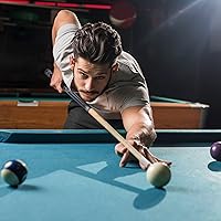 Vista 2 de Palo de billar de 58" con punta de 13 mm de arce canadiense, taco de billar con envoltura de lino irlandés