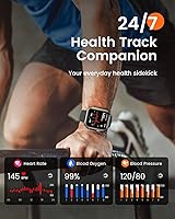 Vista 3 de RUXINGX Relojes inteligentes para hombres y mujeres, rastreador de actividad física de 1.85 pulgadas con llamadas Bluetooth, IP68 impermeable, más