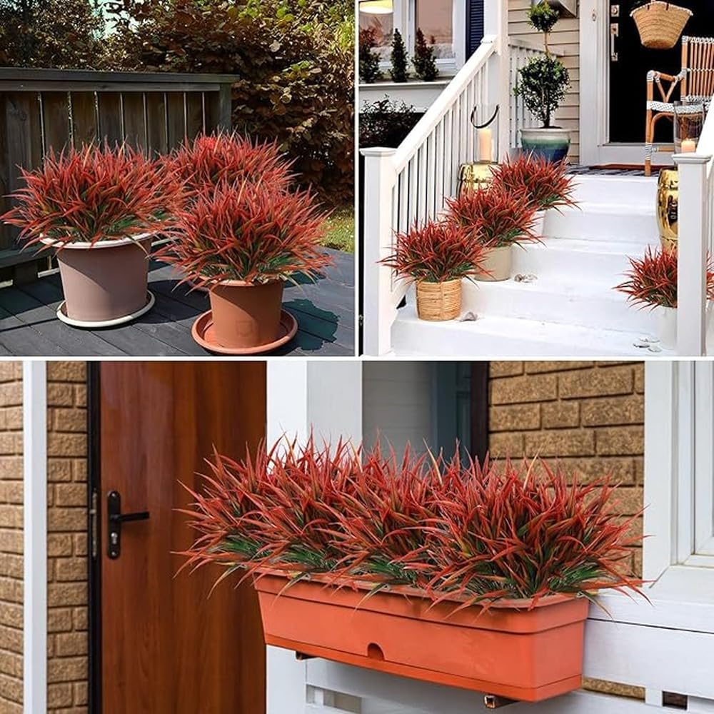 YIXANNX Tall Fake Grass Impressive 40cm Uv Resistant Artificial Grass Enhancing Outdoor Decor And Landscape Efforts Uv Resistant Artificial Outdoor Plants Flowers For Outdoors