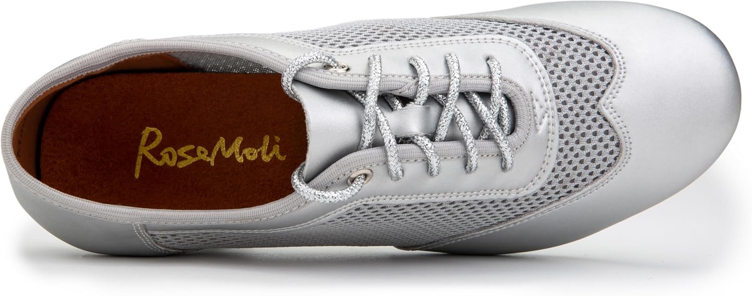 RoseMoli Women's 2" Practice Dance Shoes Latin Dance Shoes Lace-up Ballroom Modern Salsa Rhythm Teaching Practice Professional Performance Dance Shoes - Image 4