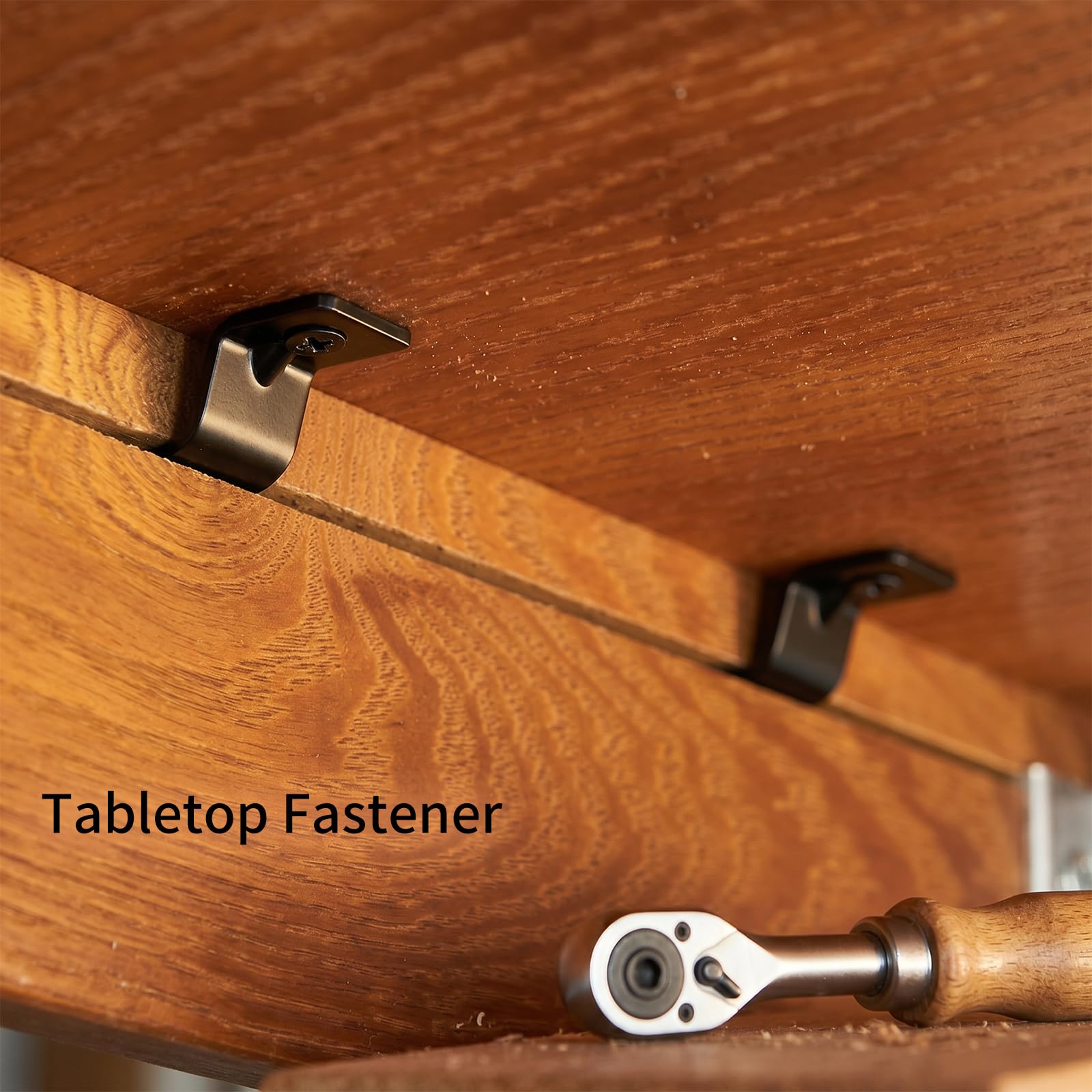 Table top fasteners, Z-clips for table tops 20 pieces (black