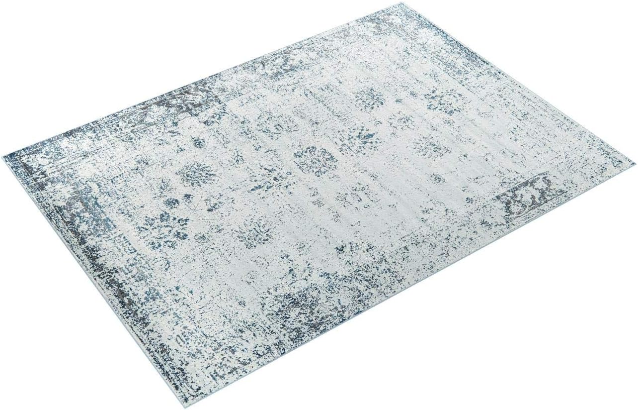 Casino Sofia Light Blue Rectangular Indoor Area Rug