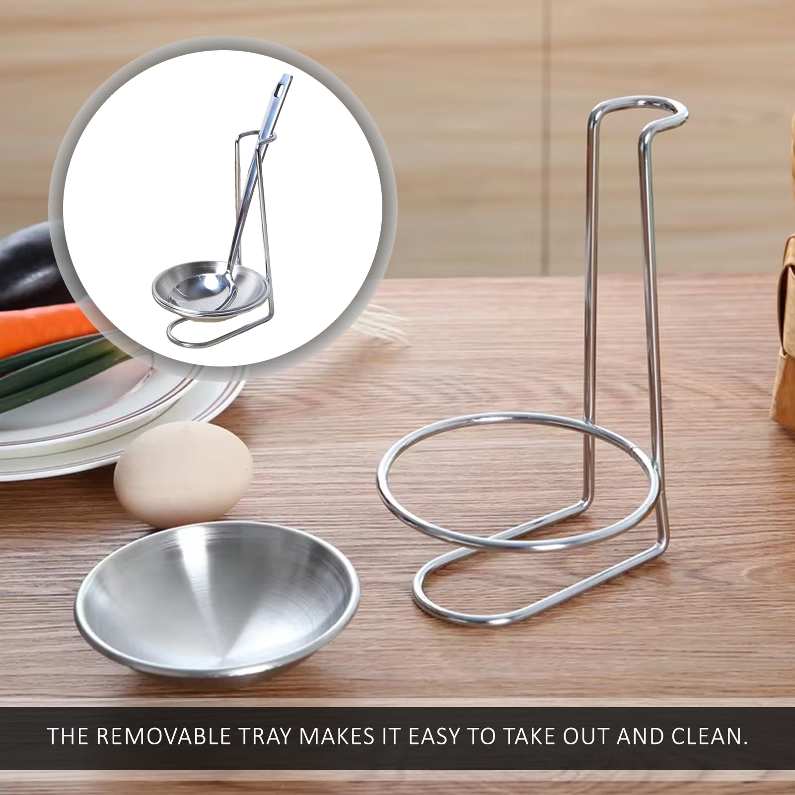 Edelstahl LöFfelablage,KochlöFfel KochlöFfelablage,Suppenkelle Spoon Rest,KüChenhelfer KochlöFfelhalter,KüChenutensilienhalter LöFfelhalter