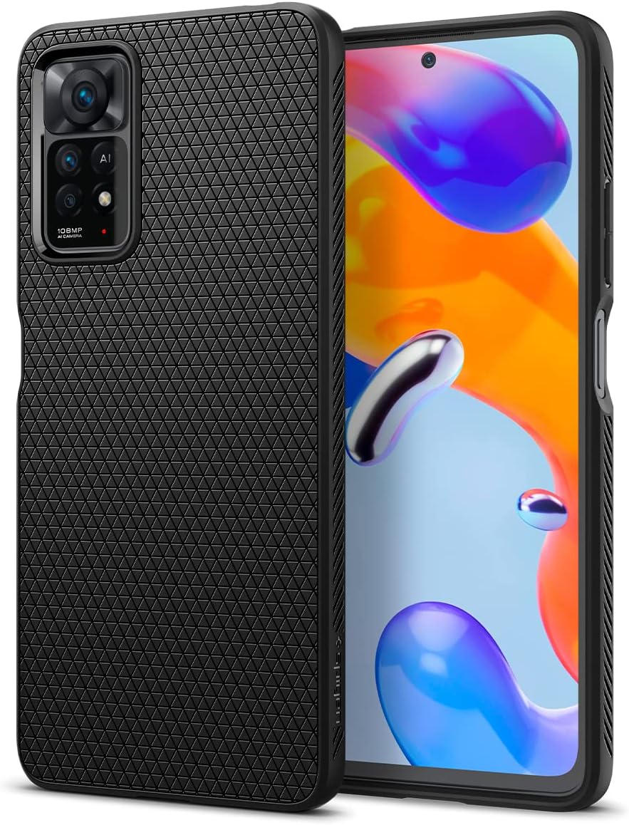 Spigen Liquid Air for Redmi Note 12 Pro/Note 11 Pro 5G/ Case, Redmi Note 12 Pro/Note 11 Pro 5G Back Cover - TPU｜Matte Black