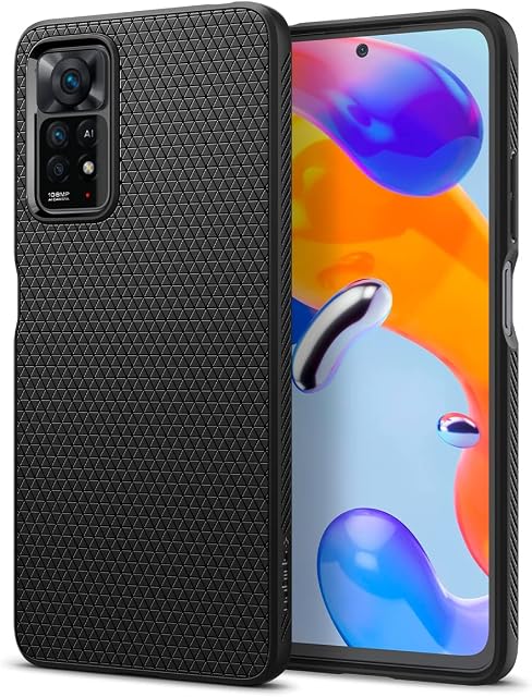 Spigen Liquid Air Phone Case Compatible with Redmi Note 11 Pro 4G/5G and Redmi Note 12 Pro 4G - Matte Black
