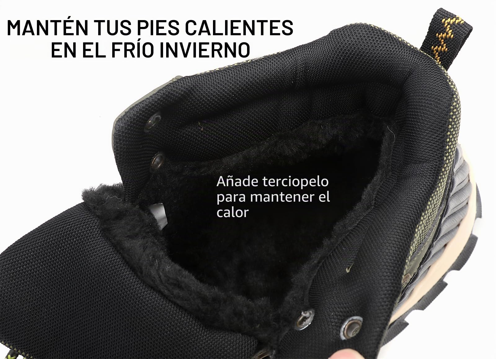 ARRIGO BELLO Botas Hombre Invierno Botines Montaña Cálido Antideslizante Trekking Nieve Zapatos Talla 41-46