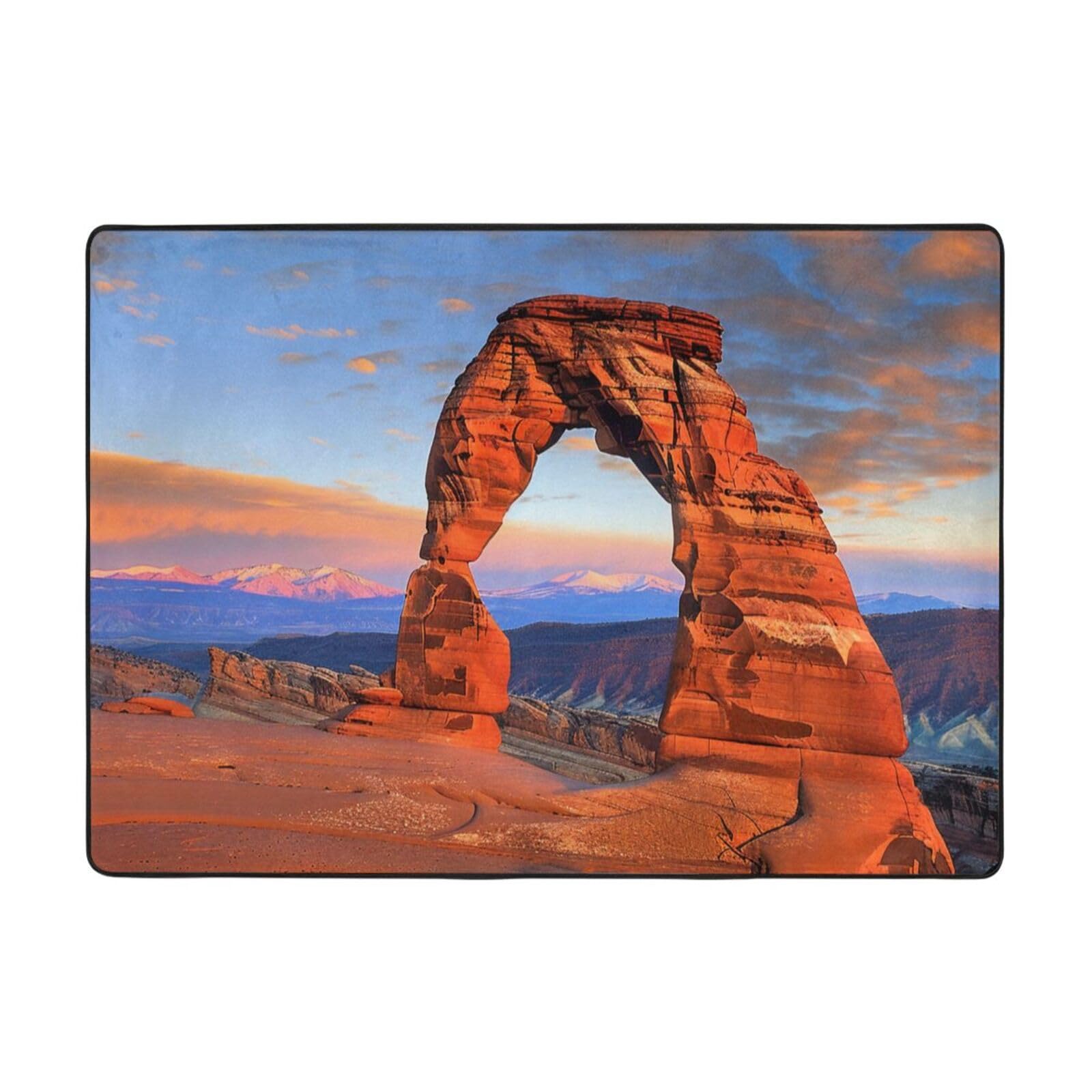 Grand tapis imprimé parc national pour protéger et décorer le salon