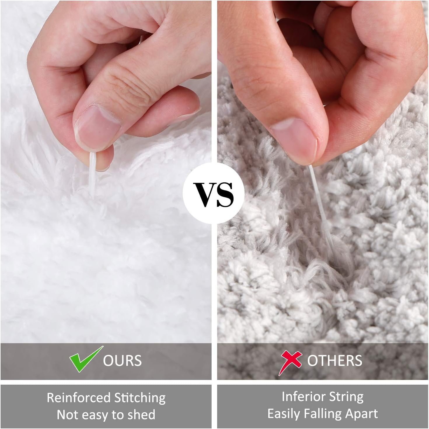 KMAT White Bathroom Rugs Bath Mat 20" x 32",Soft Shaggy White Microfiber Shower Rug, Machine Washable Throw Rugs Non Slip Absorbent Plush Floor Mats Runner Carpet for Bath Shower Bathroom