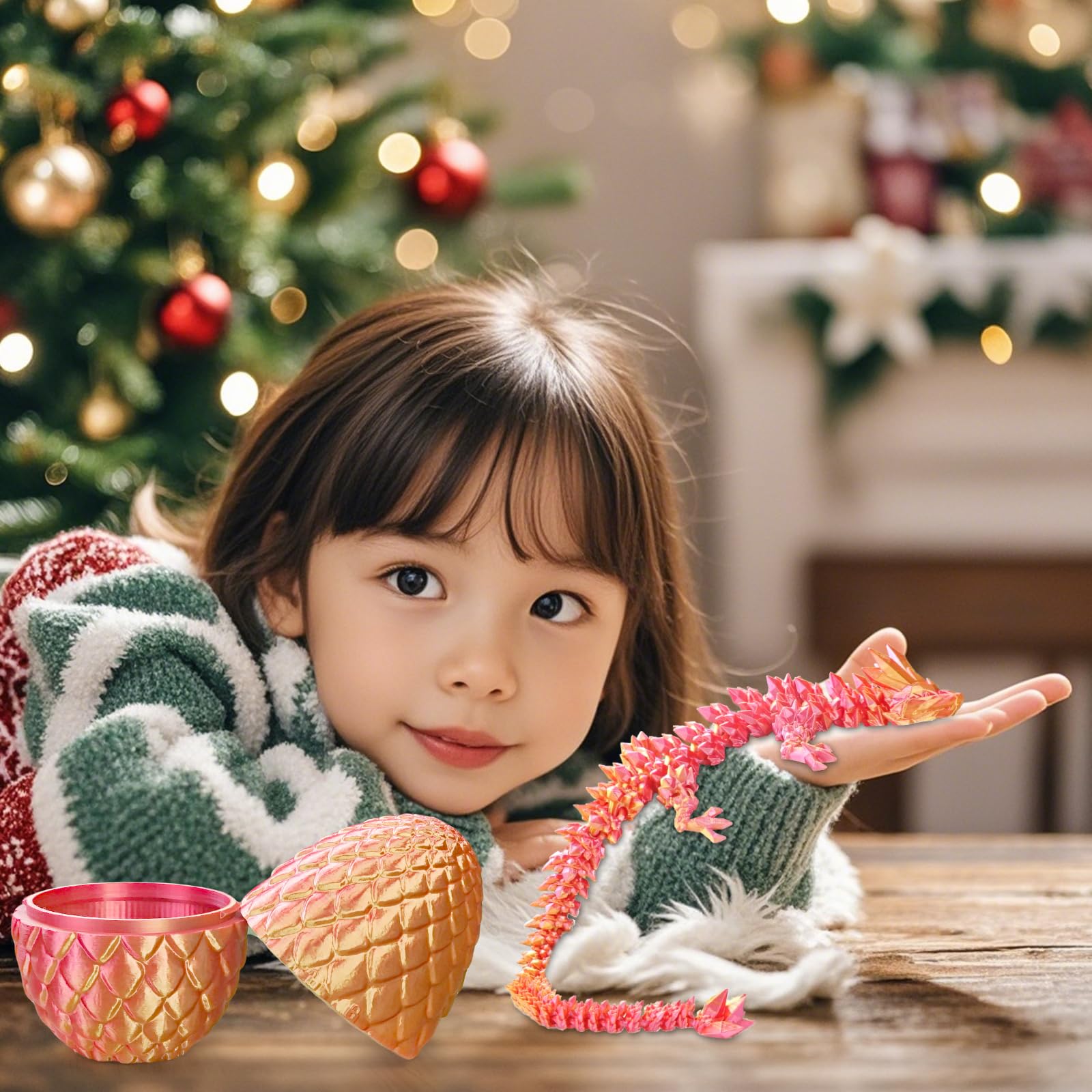 Balkwan Surprise Dragon Egg with Dragon Inside, Gifts for Kids and Adults 3D Printed Fidget Toy, Ideal for Christmas Easter - Image 2