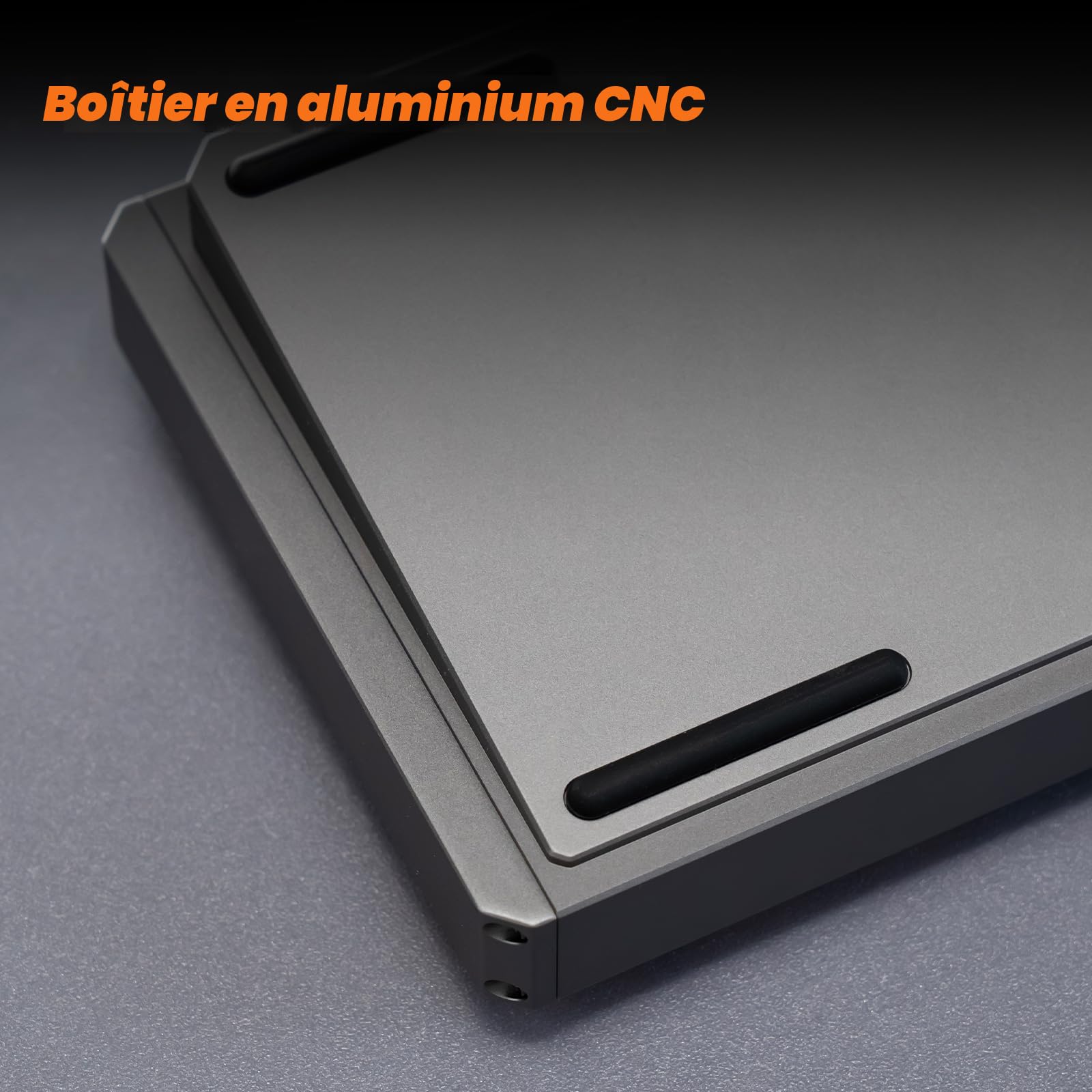 Akko Clavier Gaming MOD68 HE 8K Rapid Trigger, Aluminium CNC, Clavier Filaire à Effet Hall, Disposition ISO-UK QWERTY 65%, RT 0,005 mm, Touches Profil Cherry pour Win/Mac (Noir Transparent)