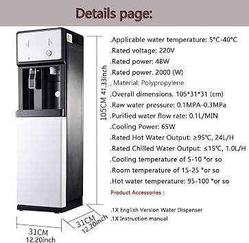 Bottom Loading Water Cooler Dispenser,110-220V Hot & Cold Stan Water Dispenser,Floor Standing Loading Water Cooler Dispenser For Home And Commercial Places