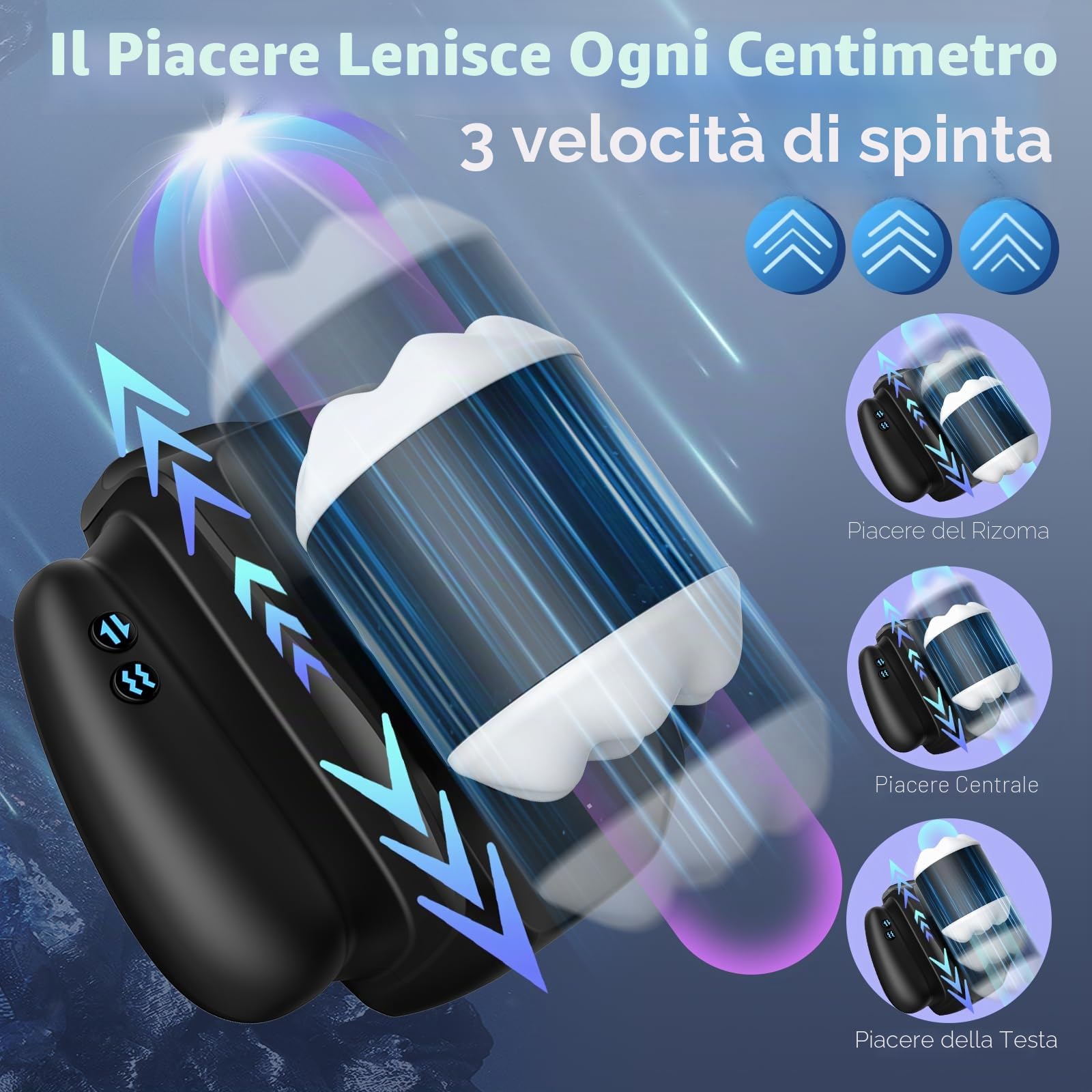 Masturvatore per Uomo Sex Toys, Masturbatore Maschile Vibratore per Uomo Professionale, Masturbatore per Pene Automatico con 9 Modi di Vibrazione, Masturbazione Maschile Toys Sessuali per Uomini