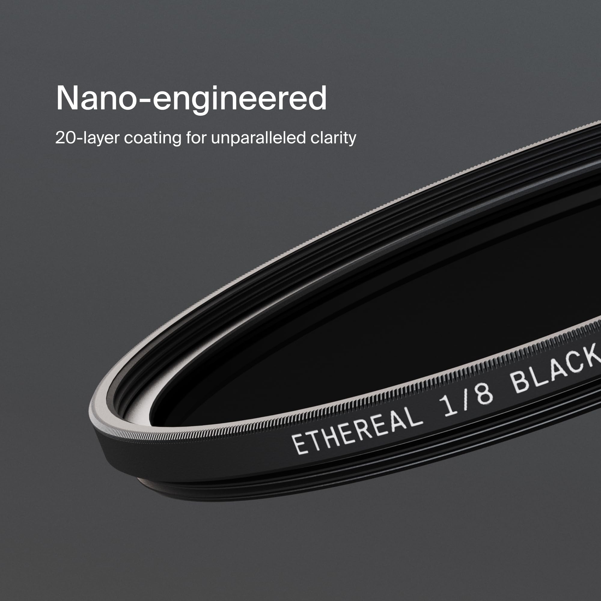 Urth 72 mm Filtro de Difusión ⅛ Etéreo Black Mist (Plus) – Efecto Cinematográfico para Objetivo, Nano-Recubrimiento de 20 Capas, Difusión de Luz para Cámara