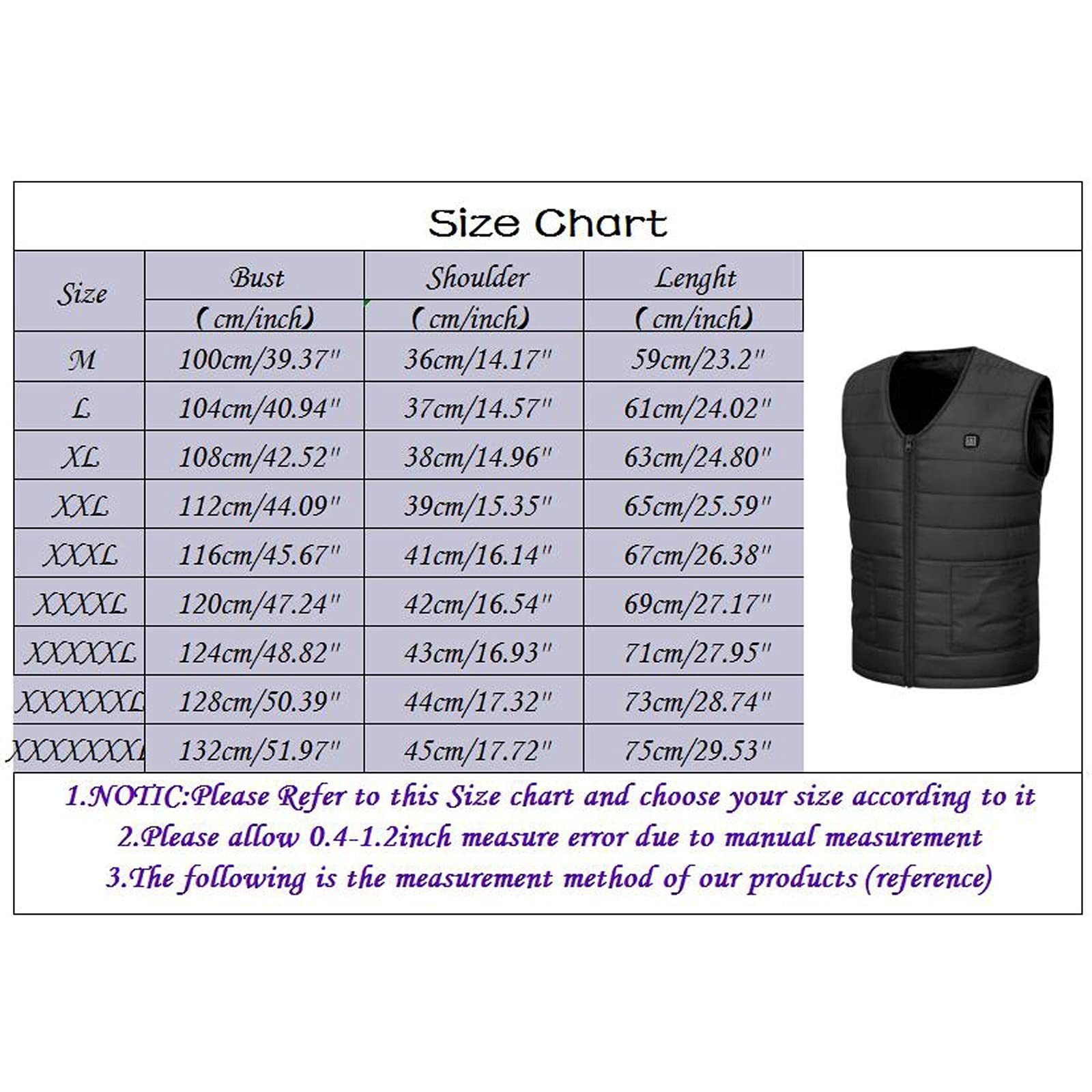 Chaleco térmico para hombre, chaleco térmico para hombre, chaleco de calefacción de una tecla, chaleco de control de temperatura de tres velocidades, calentador térmico grueso, chaleco unisex