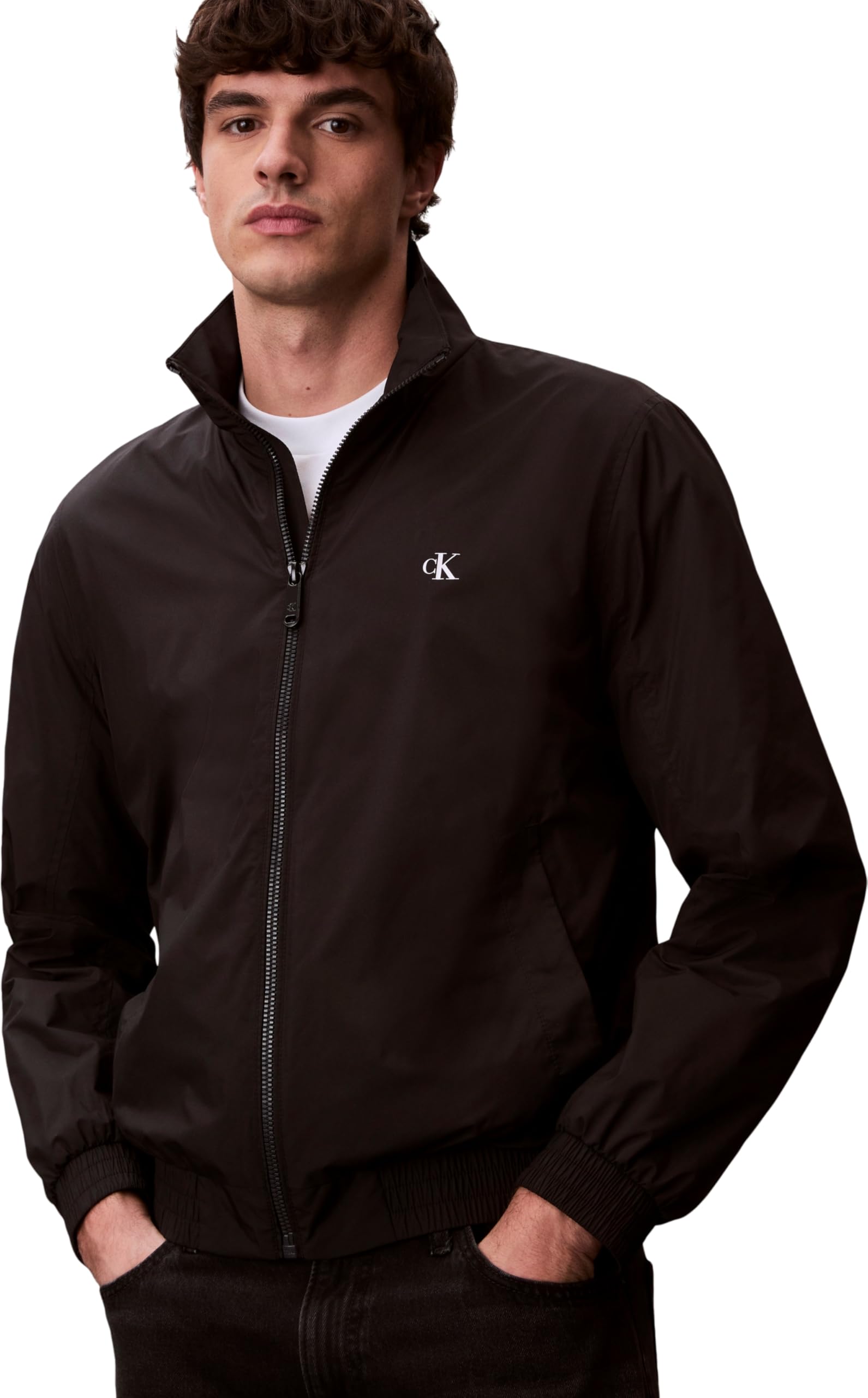 Calvin Klein Ls Unfilled Nylon Harrington Jkt Lv04rf520g Giacche Uomo