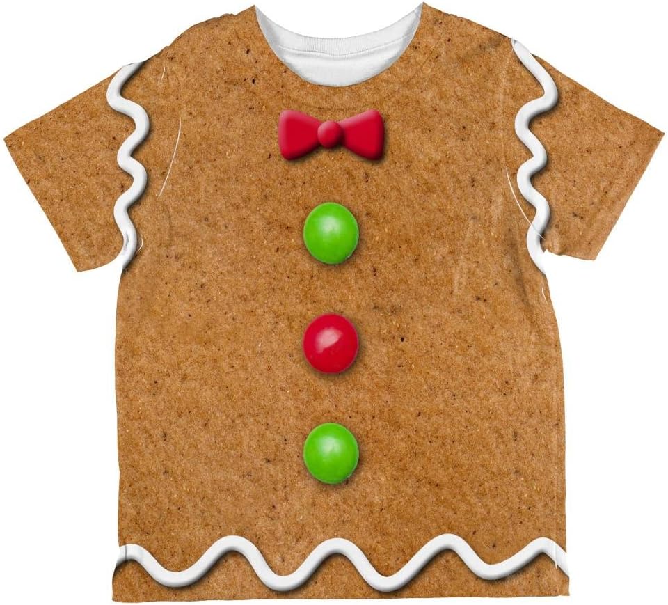 Old Glory Christmas Gingerbread Man Costume All Over Toddler T Shirt