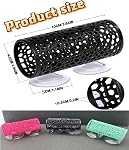 Hollow Betta Fish Cave Tunnel with Suction Cups - Stress Relief Aquarium Accessories for Shy Species,Small Hole Design,Nano Tank Hideout & Decorations (Black)