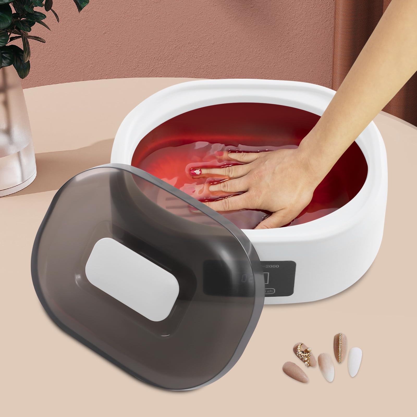 Bagno di paraffina per mani e piedi, bagno di cera di paraffina per mani e piedi, set da bagno di paraffina per pelli secche e ruvide, ottimo regalo per spa, bianco