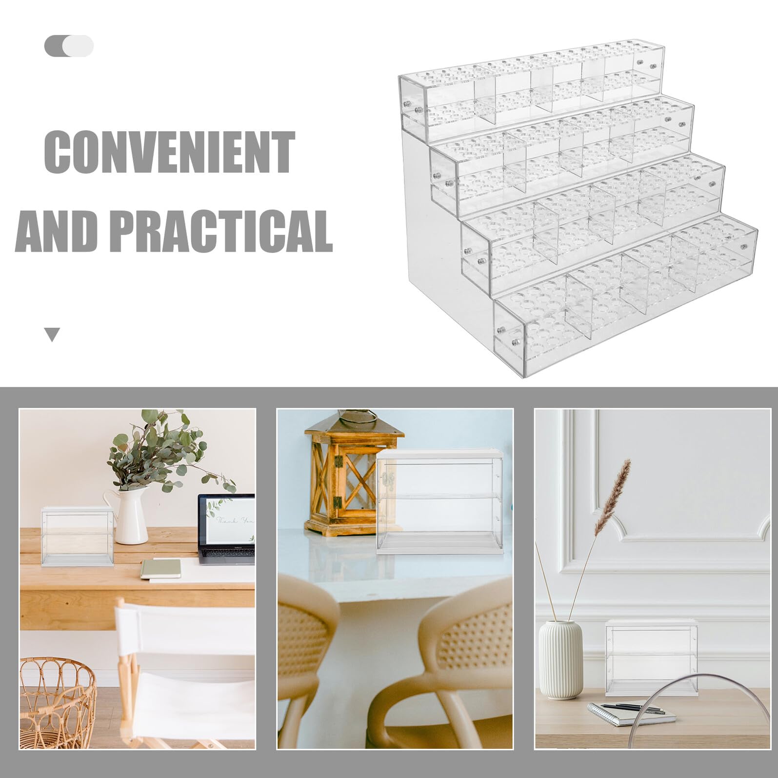 Porta Penne da Scrivania a 4 Livelli 192 Scomparti in Pet, Organizer per Penne e Pennelli Design a Gradini, per Back To School Party e Studio Artistico