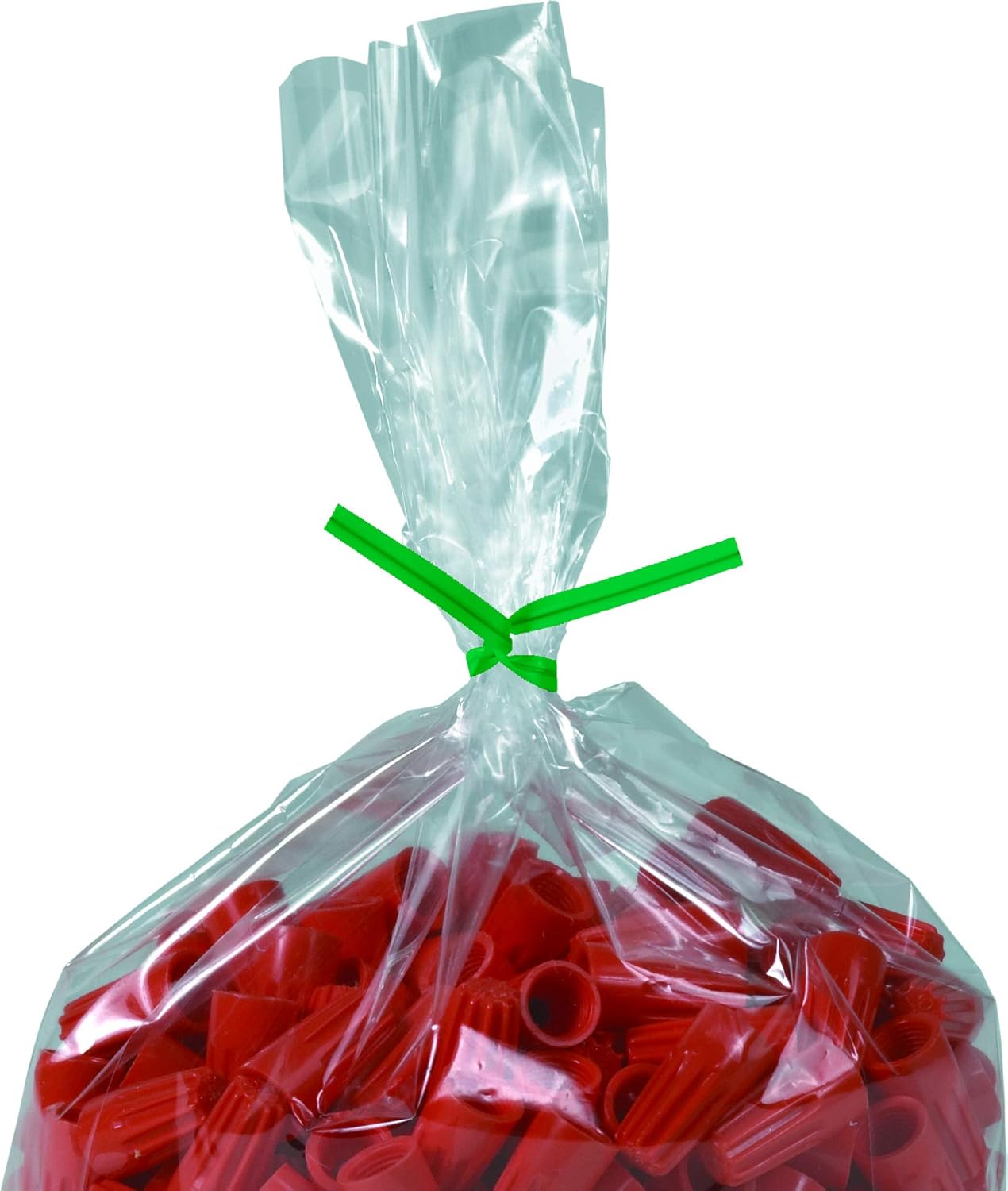 Aviditi Reusable Green Plastic Twist Ties, 12" Length, Use to Seal Bread, Gift, and Treat Bags or for Bundling Cables and Wires (Case of 2000)