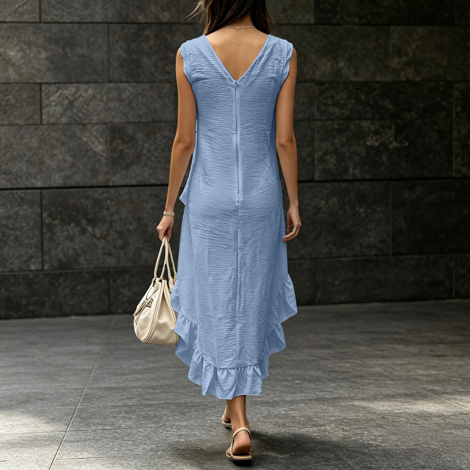 Vestiti Estivi Donna Cotone Elegante e Raffinato Abito Estivo Casual da Donna, Adatto per Feste, spiagge, Matrimoni e Banchetti. Abito Elegante