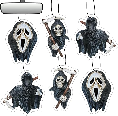 The Grim Reaper - Ambientadores para automóvil, estilo horror, lindos ambientadores colgantes, espejo retrovisor para automóvil, regalo para colgar,