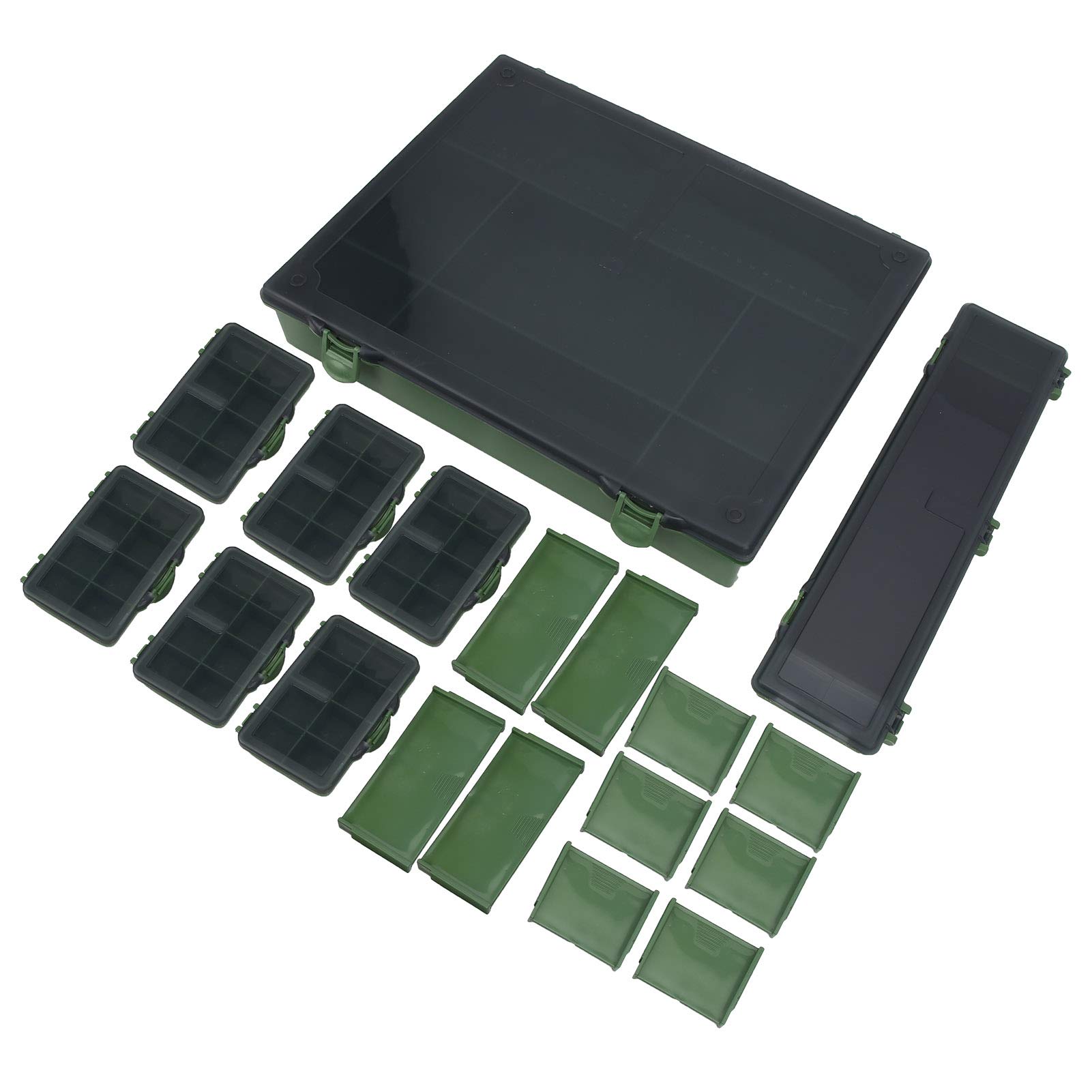 Bediffer Caja de Aparejos de Pesca de Gran Capacidad, Estuche de Almacenamiento Duradero para Accesorios de Pesca con Reglas, 365x285x55mm
