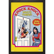 Pyramid America Steven Rhodes Knock Knock 12x18 Poster Frame - 11 x 17 Inch Funny Room Decor Ideal for Bedroom Decor, Home Decor, Office Decor, Playroom Decor & Wall Decor Living Room